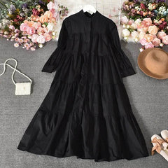 Frill Style Western Patch-Work Long Frock.