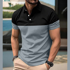 Grey 2-Tone Polo Style Designer Summer Tshirt MSDTS-10