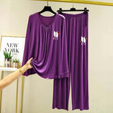 Neck Geadar-Style Logo-Printed 2-Pcs Lounge And Night Wear Suit. WLW-14