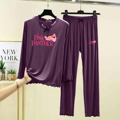 Tie Piko-Style Big-Printed 2-Pcs Lounge And Night Wear Suit. WLW-16