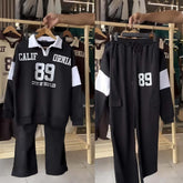 Cali-89 Collar Cargo Style 2-Pcs Winter Tracksuit For Her. WWTS-45