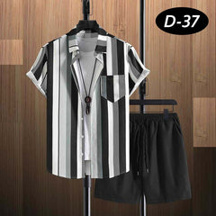 All-Over 3D Printed Premium Quality Dry-Fit 2-Pcs Summer Suit. D-37