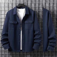 Double Pocket Collar Style Casual Fleece Winter Button Jacket MWJ-01-V2