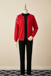 Sleeves Flower Printed Winter Zipper Jacket.