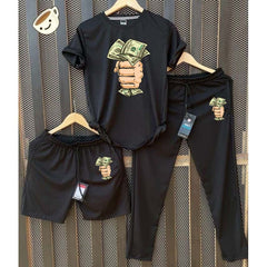 Black Dollar Capture Bundle Of 3 Dry-Fit Premium Quality Summer Suit.