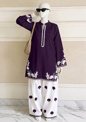 Premium Cotton Embroidery 2-pcs Suit. D4