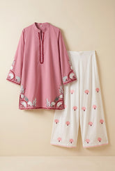 Premium Cotton Embroidery 2-pcs Suit. D4