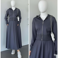 Drop Shoulder Short Jacket Skirt Style 2-Pcs Winter Co-Ord Set. WWTS-35