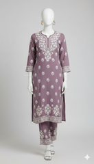 Chikankari Work 2-Pcs Stitched Suit.
