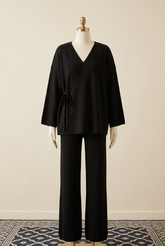Overlap Gown Style 3-Pcs Winter Co-Ord Set. WWTS-24 V2