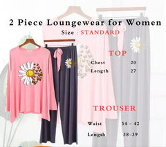 Black Printed Bts Loungwear