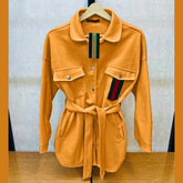 Collar Style 4-Pocket Long Winter Fleece Coat. WCC-02