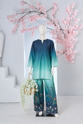 Marine Blossom Printed 2-Piece