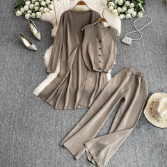 Long Gown Style 3-Pcs Winter Co-Ord Suit. WWTS-26