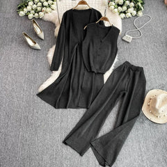 Long Gown Style 3-Pcs Winter Co-Ord Suit. WWTS-26