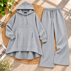 High-Low Pull-Over Pocket Hooded Style 2-Pcs Winter Suit. WWTS-53 V3