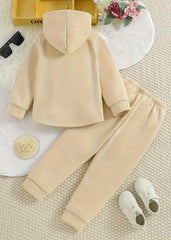 Little Luxe Hooded Set Cream