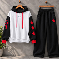 TH Contrast Hoodie Style Premium Quality Winter 2-Pcs Tracksuit For Her. WWTS-50 V2