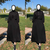 Drop Shoulder Short Jacket Maxi Style 2-Pcs Winter Co-Ord Set. WWTS-15