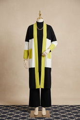 Turkish Patch-Work Gown Style 3-Pcs Winter Co-Ord Set. WWTS-11