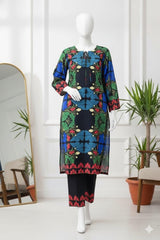 Elegant Multicolor Digital Printed Imported Crepe 2 Pcs Suit-WWF-1120