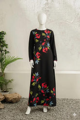 Midnight Rose Long Shirt Style Imported Crepe 2 Pcs Suit-WWF-1141