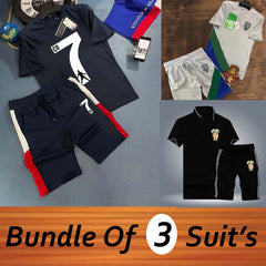 Bundle Of 3 Premium Quality Different Design 2-Pcs Summer Suit. Deal-01