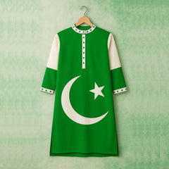 Green Flag 14-August Azadi Printed Stiched Kurti. D2