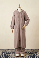 Long Zipper Hoodie Style 2-Pcs Winter Track-Suit. WWTS-55