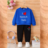 I Love D+M Kids Sweat Style 2-Pcs Winter Tracksuit. KWTS-02