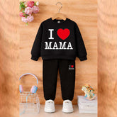 I Love MAMA Kids Sweat Style 2-Pcs Winter Tracksuit. KWTS-02