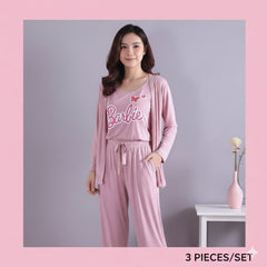 Womens Barbie 3pc Night Suit Printed ๐๐ฅ