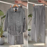 Oxfona 6-Pocket Cargo Style 2-Pcs Winter Co-Ord Set. WWTS-17