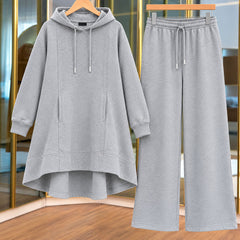 High-Low Pull-Over Pocket Hooded Style 2-Pcs Winter Suit. WWTS-53 V2