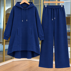 High-Low Pull-Over Pocket Hooded Style 2-Pcs Winter Suit. WWTS-53 V2