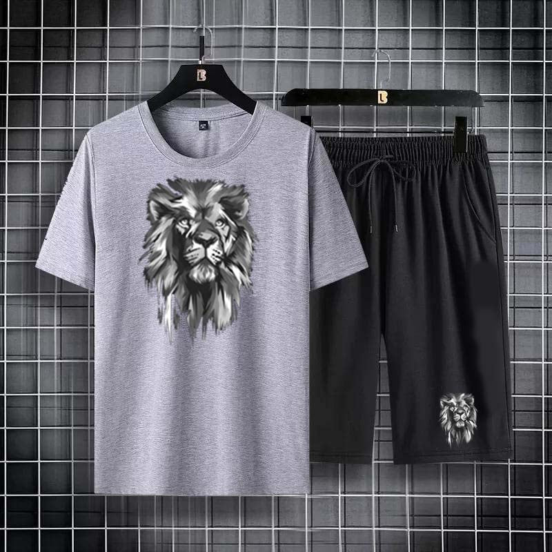 Grey Lion Casual Printed 2-Pcs Summer Suit