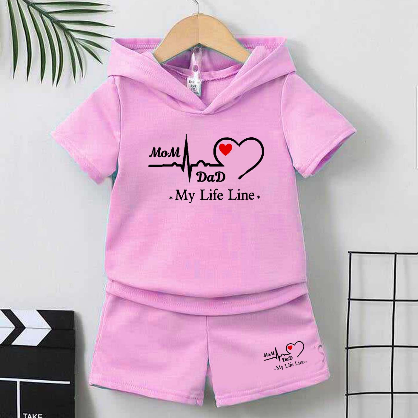 MD Life-Line Kids Hooded Style 2-Pcs Summer Suit. (HOTS+SH)