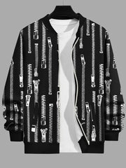 Zip Style 3D Printed Winter Zipper Jacket. MWJ-406