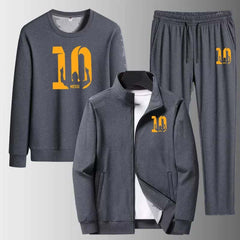 Messi-10 Jacket Style 3-Pcs Winter Track-suit.