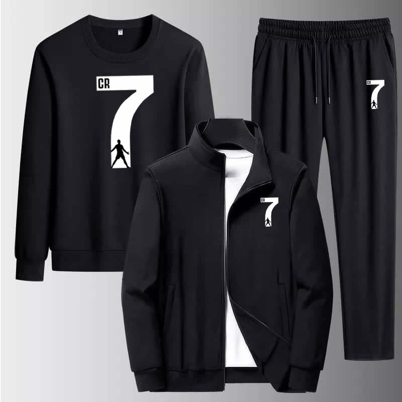 CR7 Jacket Style 3-Pcs Winter Track-suit.