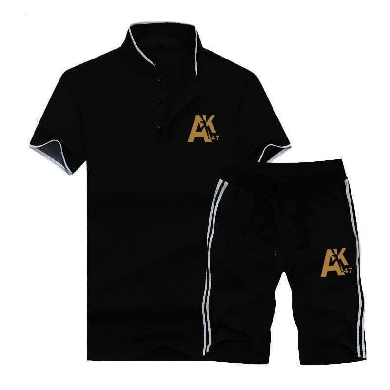 AK47 Premium Quality Tipping Collar Style 2-Pcs Summer Suit.