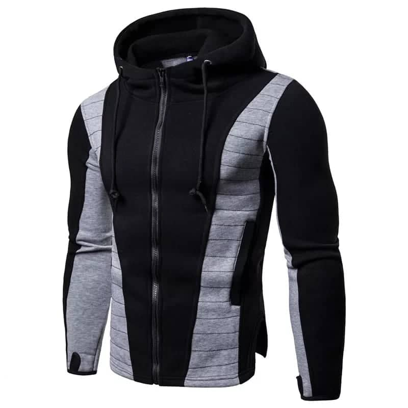 Thumb Style Winter Zipper Hoodie.