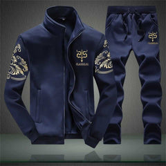 Classilal Golden Printed 2-Pcs Winter Tracksuit.