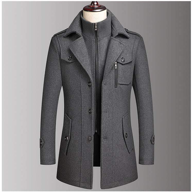 Charcoal-Grey Arctix Casual Double-Neck Winter Fleece Coat D-8.