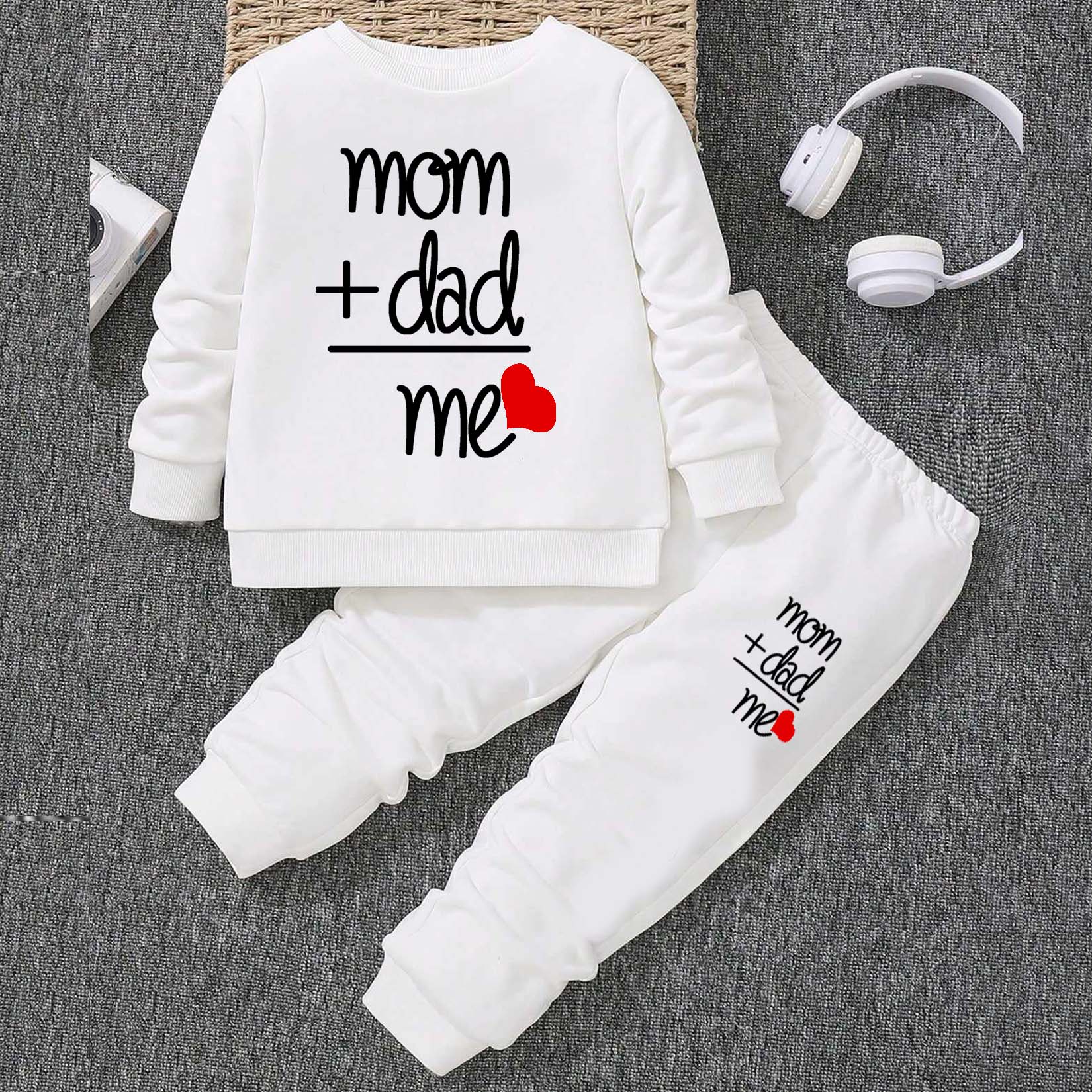 M+D=Me Kids Sweat Style 2-Pcs Summer Suit. (FTS+TR)