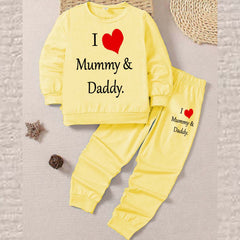 I Love D+M Kids Sweat Style 2-Pcs Summer Suit. (FTS+TR)