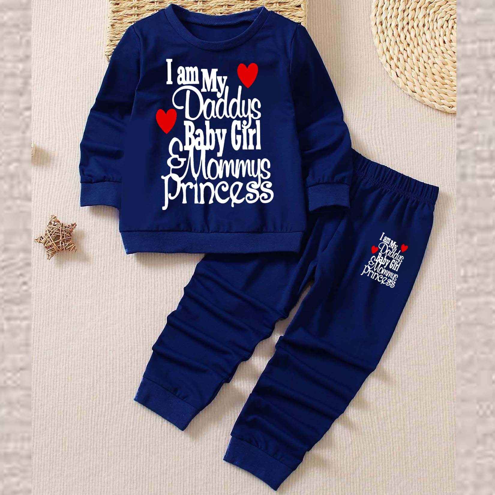 I Love DBG & MP Kids Sweat Style 2-Pcs Summer Suit. (FTS+TR)