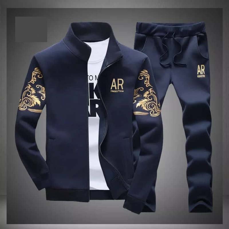 AR Arm Printed Zipper Style Winter Track-suit.