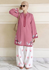 Premium Cotton Embroidery 2-pcs Suit. D4