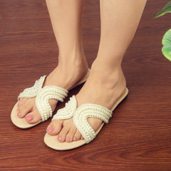 Pearl Embellished Flat